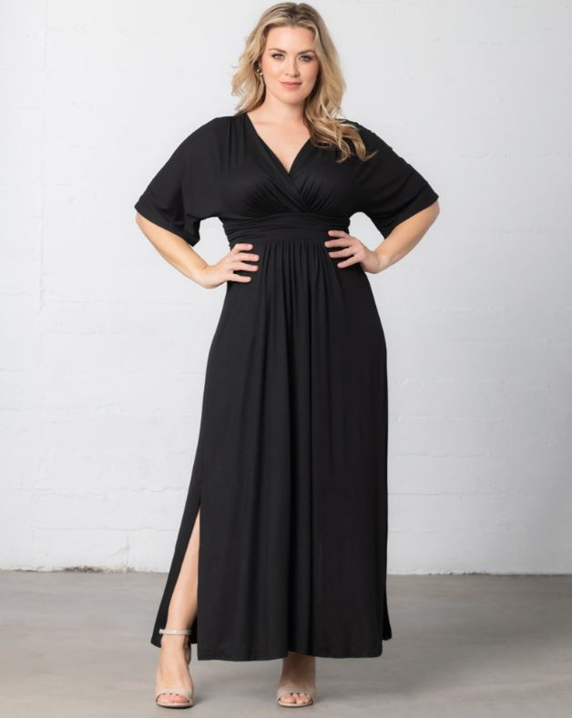 Kiyonna - Vienna Maxi Dress - Black Noir - Plus Size