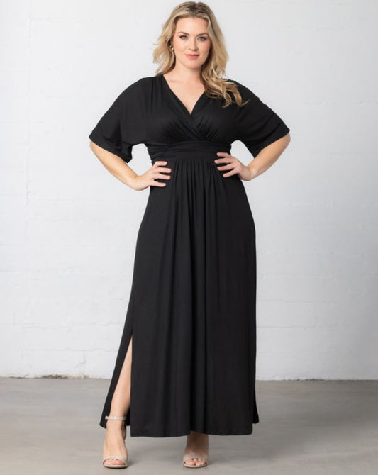 Kiyonna - Vienna Maxi Dress - Black Noir - Plus Size