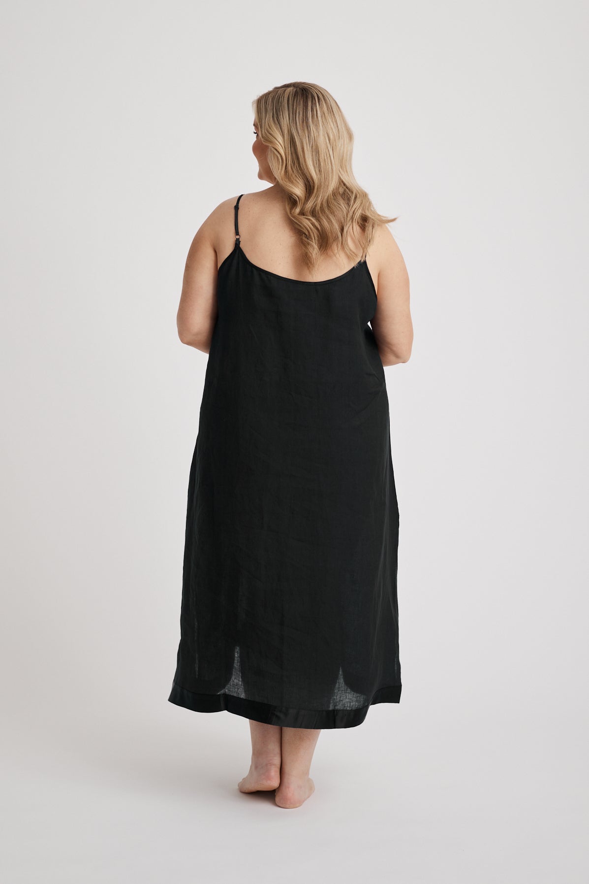 Hank & Hera - Renae - Slip Nightdress - Long - Black