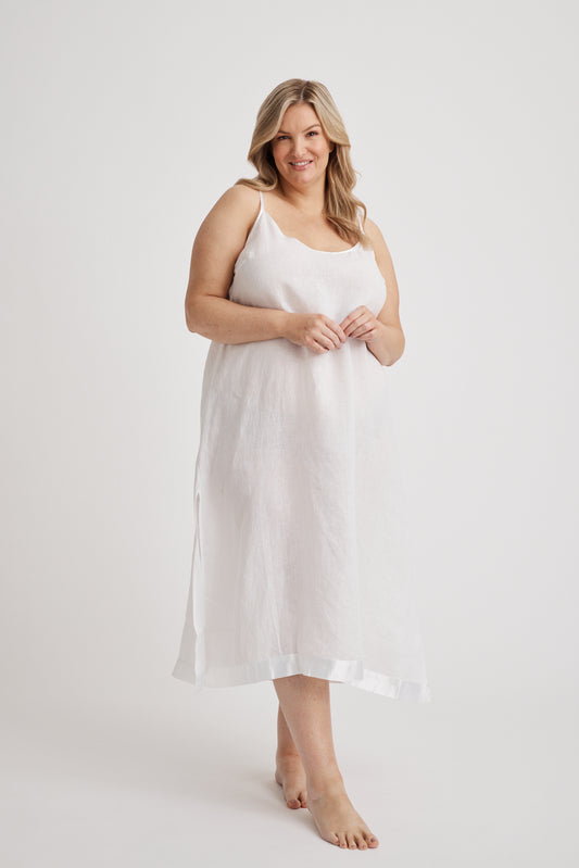 Hank & Hera - Renae - Slip Nightdress - Long - White