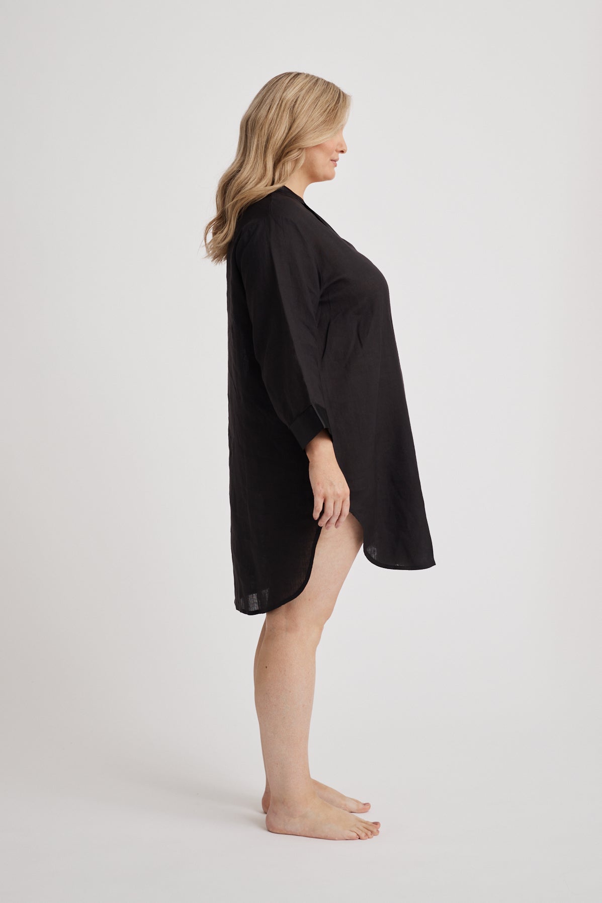 Hank & Hera - Melanie - Shirt Nightdress - Black