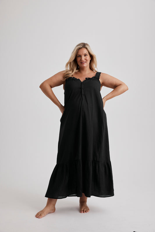 Hank & Hera - Lauren - Nightdress - Long - Black