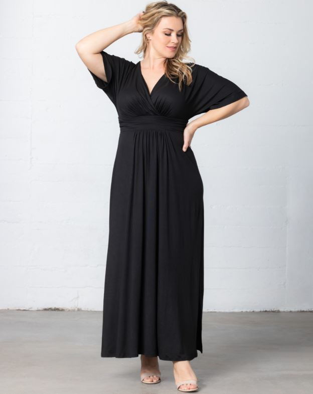 Kiyonna - Vienna Maxi Dress - Black Noir - Plus Size