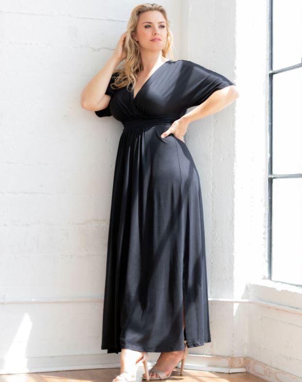 Kiyonna - Vienna Maxi Dress - Black Noir - Plus Size