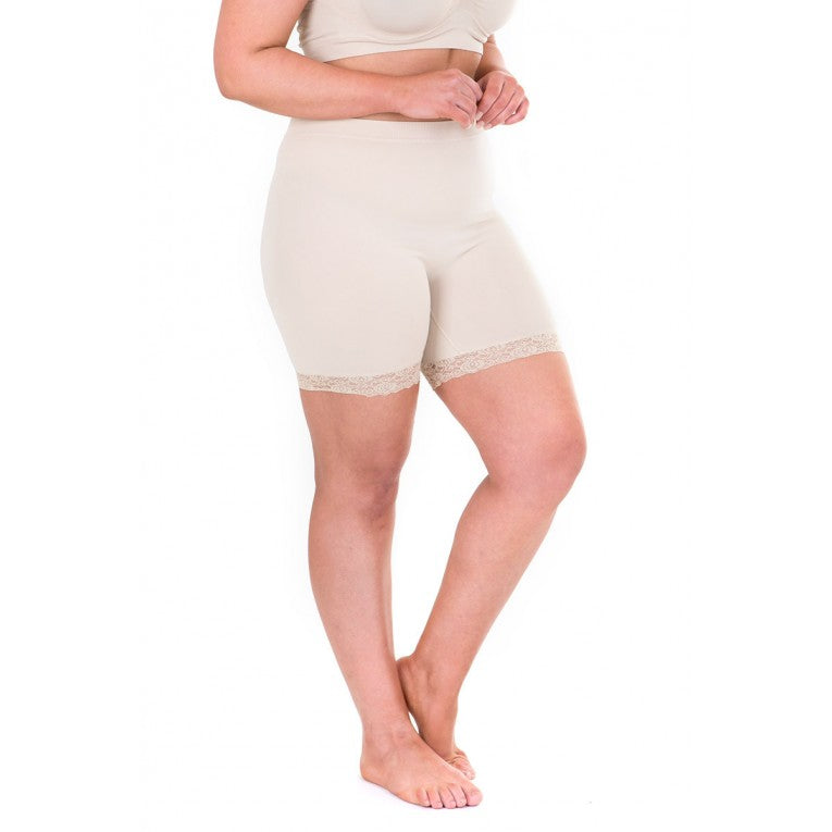 Sonsee - Anti Chafing Shorts Lace Trim (Nude) - Plus Size