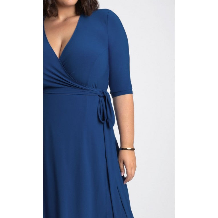 Kiyonna - Essential Wrap Dress - Royal Blue - Plus Size