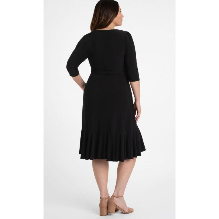 Kiyonna - Whimsy Wrap Dress - Black Noir - Plus Size