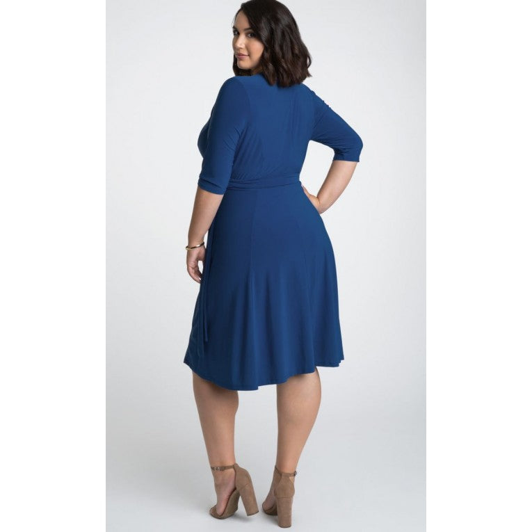 Kiyonna - Essential Wrap Dress - Royal Blue - Plus Size