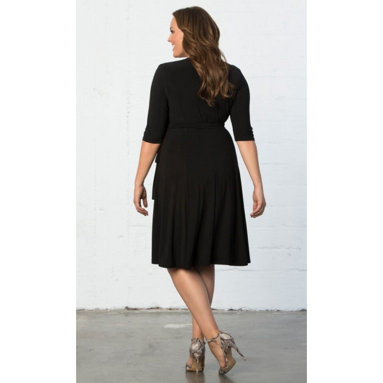 Kiyonna - Essential Wrap Dress - Black Noir - Plus Size
