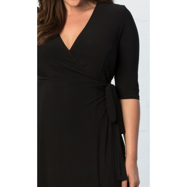 Kiyonna - Essential Wrap Dress - Black Noir - Plus Size