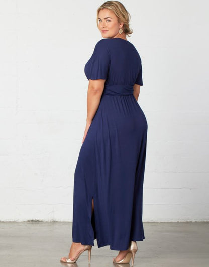 Kiyonna - Vienna Maxi Dress - Nouveau Navy - Plus Size