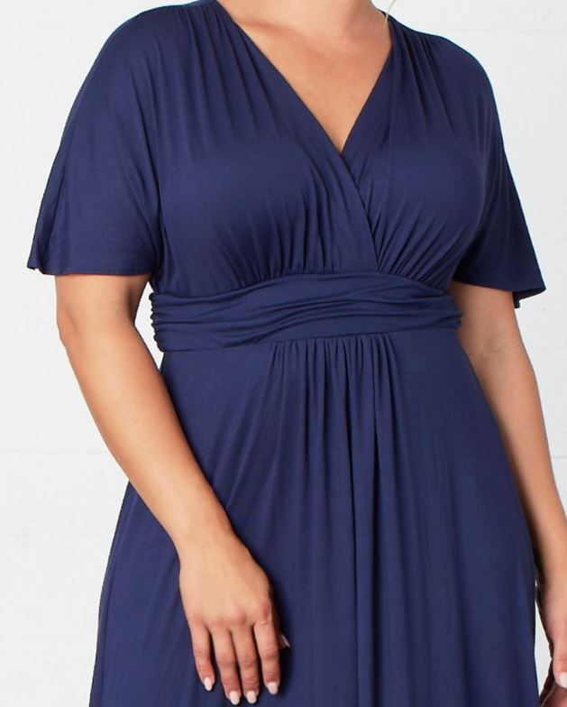 Kiyonna - Vienna Maxi Dress - Nouveau Navy - Plus Size