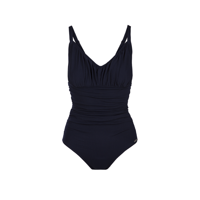 Capriosca Swimwear - Honey Comb Underwire One Piece Swimwear Navy - Plus Size