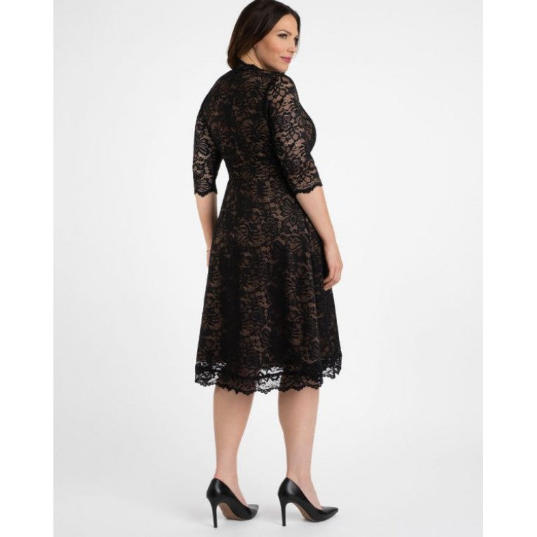 Kiyonna - Mademoiselle Lace Cocktail - Onyx - Plus Size SISU & FINN Kiyonna - Mademoiselle Lace Cocktail - Onyx - Plus Size SISU & FINN