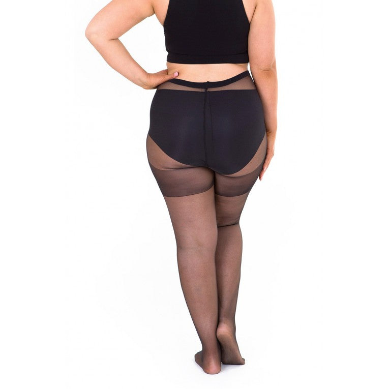 Plus size outlet sheer black tights